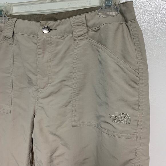 The North Face Women's Khaki Nylon Outdoor Capris Size 8 - Picture 2 of 5